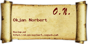 Okjan Norbert névjegykártya